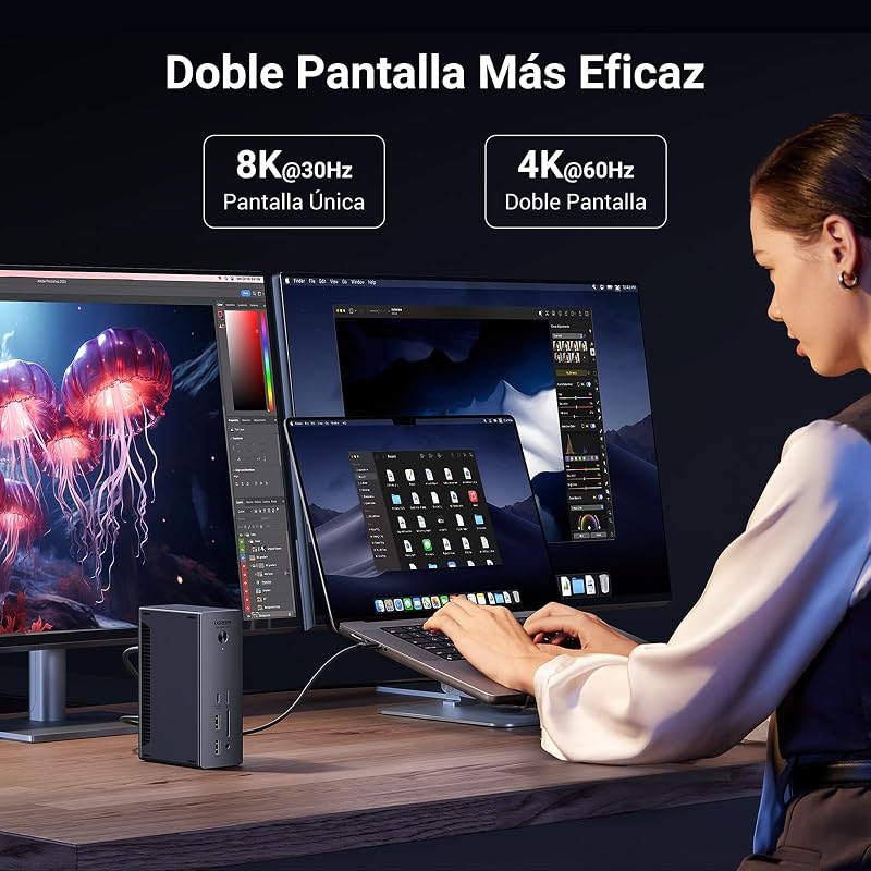 Revodok MAX 213 Thunderbolt 4 Docking Station 13 in 1 Dual Screen