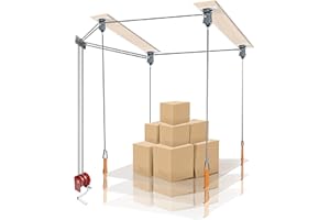 xhuic Overhead Garage Storage Pulley Lift System for Ford Bronco, Safe Anti-Drop for Wrangler Hardtop Hoist, Easy One-Person Operation,Ceiling Storage Mounted Not Include Racks