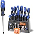 SORAKO 40-Piece Screwdriver Set, Multi-Purpose Magnetic Screwdriver Set with Case, Magnetic Screwdriver Set with Go-Thru Steel Blades | High Torque, Plastic Racking