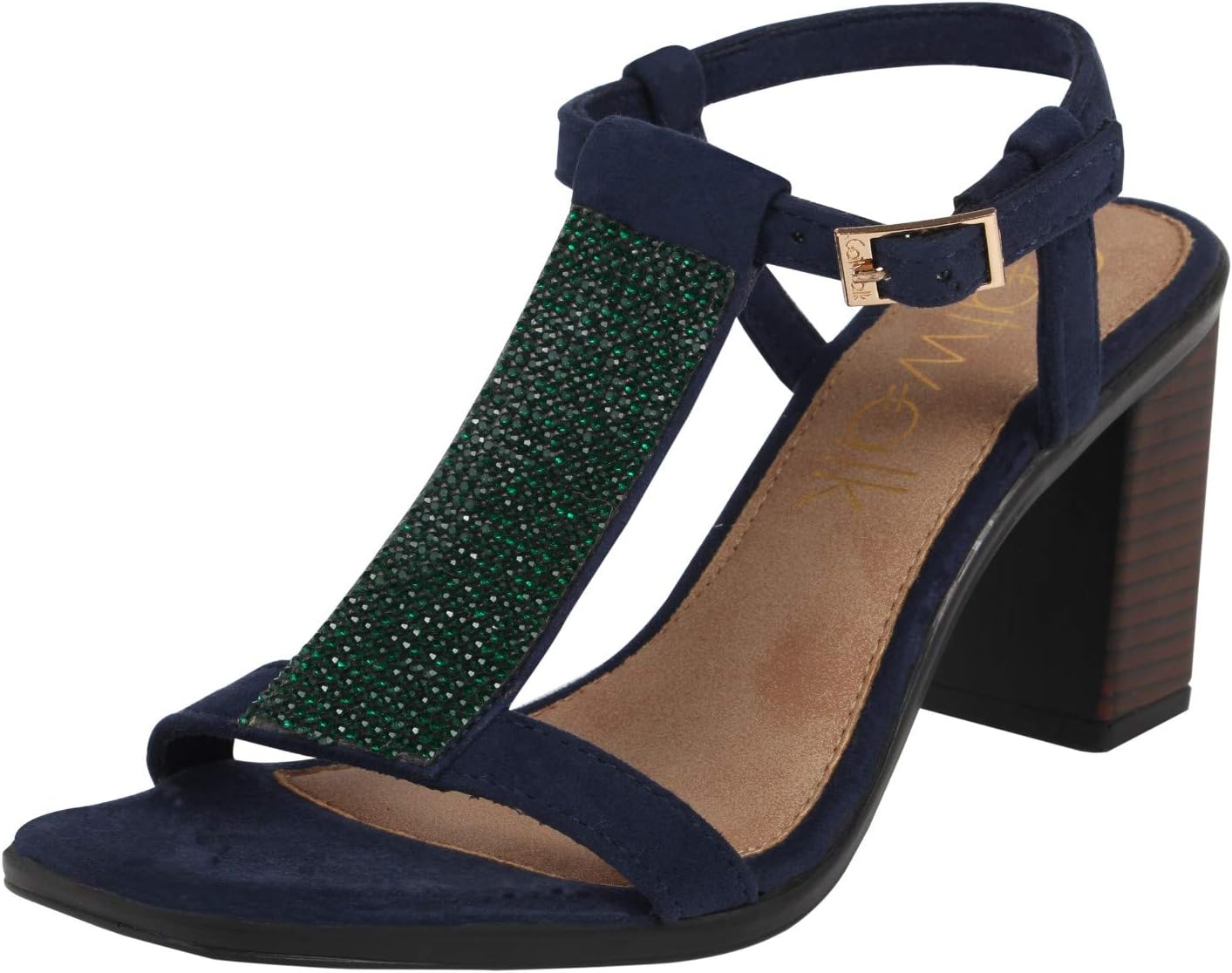 Catwalk Women's Embellished Front Ankle Strap Sandals