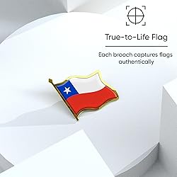Chile Flag Lapel Pin - Enamel Metal National Badge