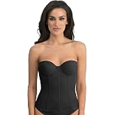 Dominique Brianna Shaping Longline Corset Bridal Bra w/ Removable Garters | Convertible Strapless