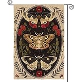 AVOIN colorlife Moth Poppy Garden Flag 12x18 Inch Double Sided Outside, Floral Yard Outdoor Flag