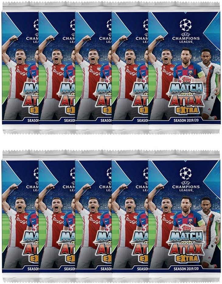 Champions League 2019-20 Topps Match Attax Extra Cards - 10-Pack Set (Total of 60 Cards)