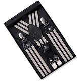 Bretelles Homme Lafayon à Clip Métal – Dos En Y, Réglable élastique 35 Mm | Pour Pantalon Costume
