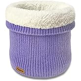 Vogium Unisex Fleece-Lined Ribbed Thermal Knit Neck Warmer Gaiter | Winter Scarf Face Covering for Skiing,Hiking,Outdoor Work