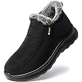 TEMOFON Womens Winter Snow Boots Warm Fur Lined Booties Waterproof Outdoor Shoes Comfortable Slip On Ankle Boot