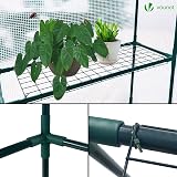 VOUNOT Walk In Greenhouse with Shelves 143x73x195cm White Garden Polyhouse view 3