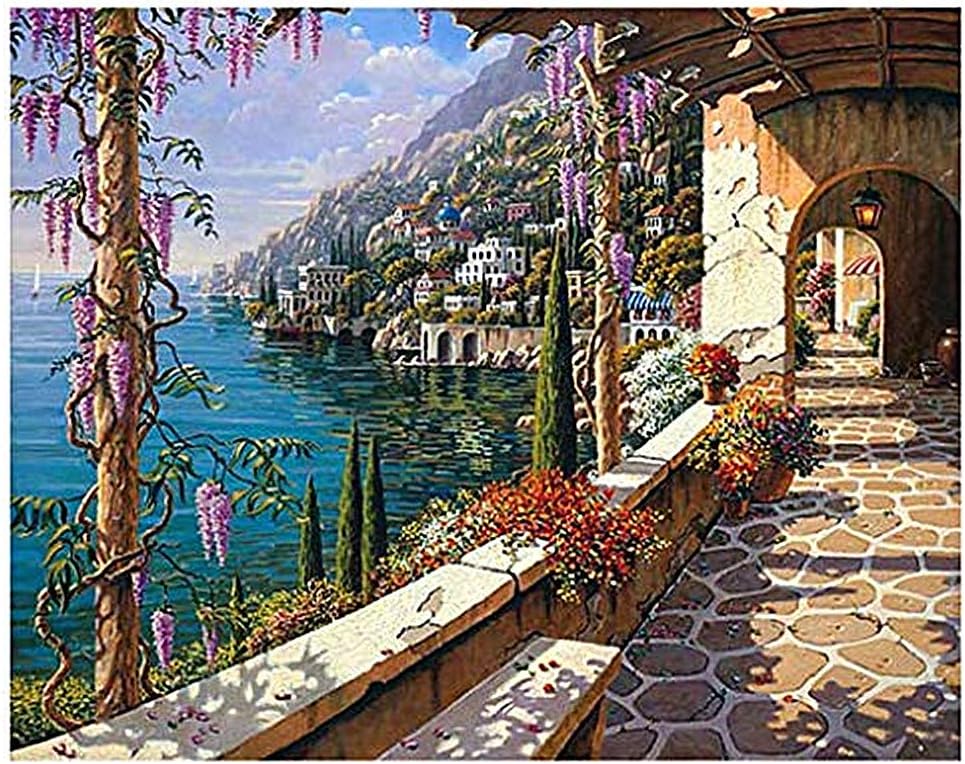 Clearance DIY 5D Diamond Painting Kit, Full Diamond Dog Kid Cat Coffee Owl Landscape Embroidery Rhinestone Cross Stitch Arts Craft Supply for Home Wall Decor (I)