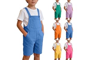 Little Girls Boys Twill Shortalls Toddler Kids Summer Bib Overall Shorts Straight Leg Loose Fit Cotton Short Overalls Romper