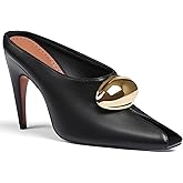 Oiamenne Stiletto Heels for Women Peep Toe Heeled Mules Sandals Pointed Toe Pumps High Heeled Sandals for Women Comfortable Casual Wedding Office Dating Dress Shoes