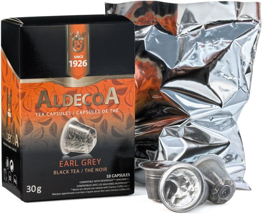 Aldecoa Nespresso Tea Capsules, Earl Grey Black Tea, 10 Count (Pack of 4)
