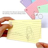 ojussa Flash Cards 300 Pcs 3x5 In Kraft Paper Notecards with 6 Rings view 5