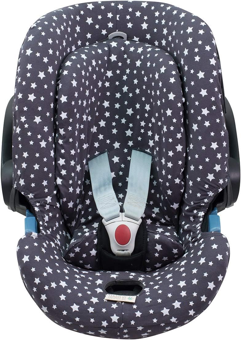 JYOKO KIDS Baby Car Seat Cover Liner Compatible with Cybex Aton Cloud- Q-M-2-4-5, Made with Soft and Organic Cotton