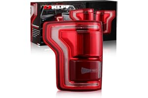 OKLPF LED Tail Lights Compatible With Blind Spot With 2015 2016 2017 Ford F150 F-150,Replacement HL3Z13405D,Rear Brake Lamp Signal Assembly,Includes A Luxurious Box,Left Driver Side Taillights