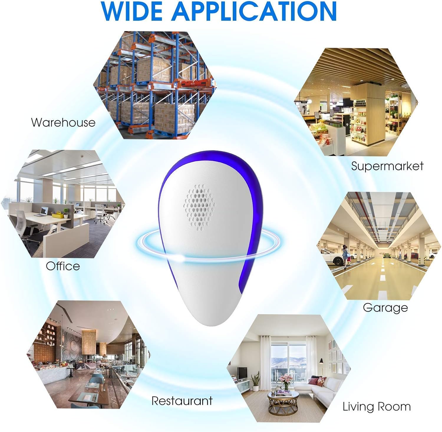 BOYON Ultrasonic Pest Repeller 6 Pack Indoor Plug in, Electronic and Ultrasound Pest Repellent - Insects, Mice, Spiders, Bed Bugs, Fleas, Pest Control Repellent for Home, Office, Warehouse, Hotel : Garden & Outdoor