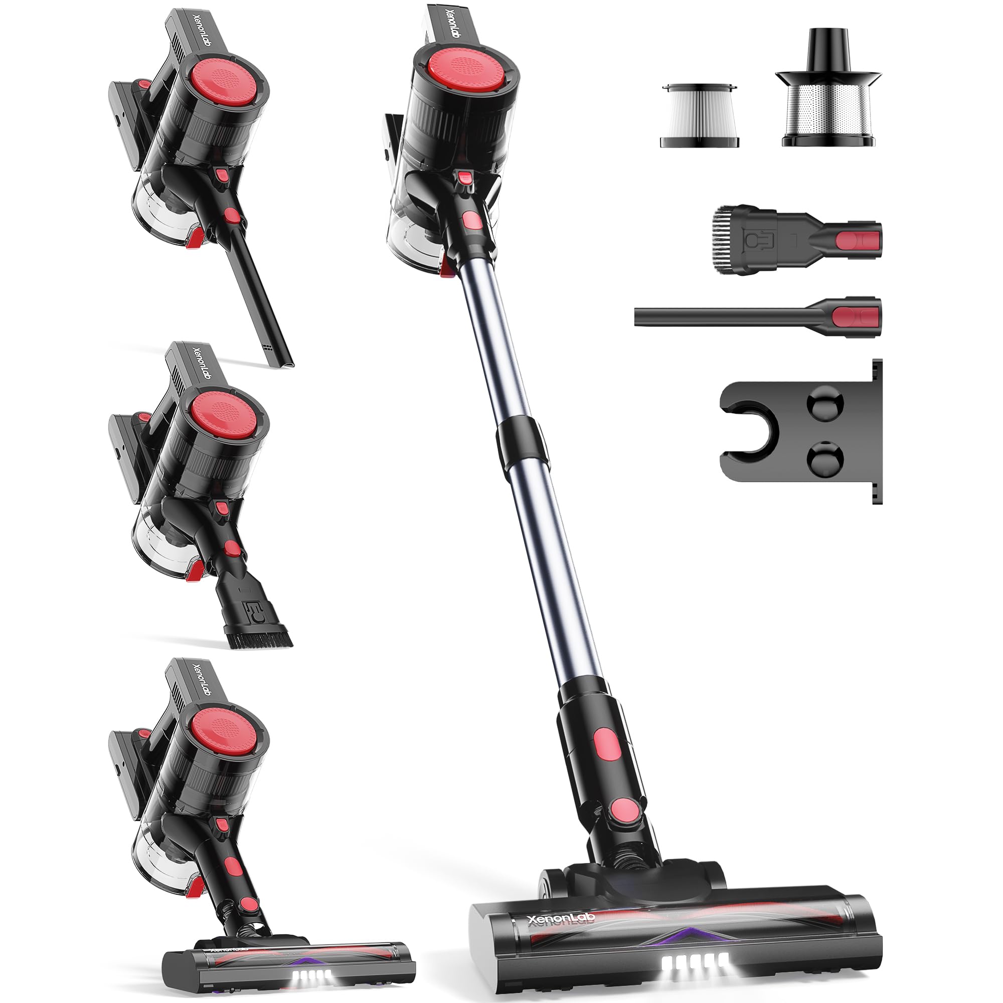 Photo 1 of XenonLab Cordless Vacuum Cleaner, 45KPA Stick Vacuum Cleaners for Home with Up to 40 Mins Runtime, 6-in-1 Rechargeable Lightweight Vacuum with Powerful Suction for Carpets, Pet Hair, Hardwood Floors