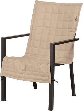 Amazon Com Classic Accessories Montlake Water Resistant 45 Inch Patio Chair Slipcover Antique Beige Garden Outdoor
