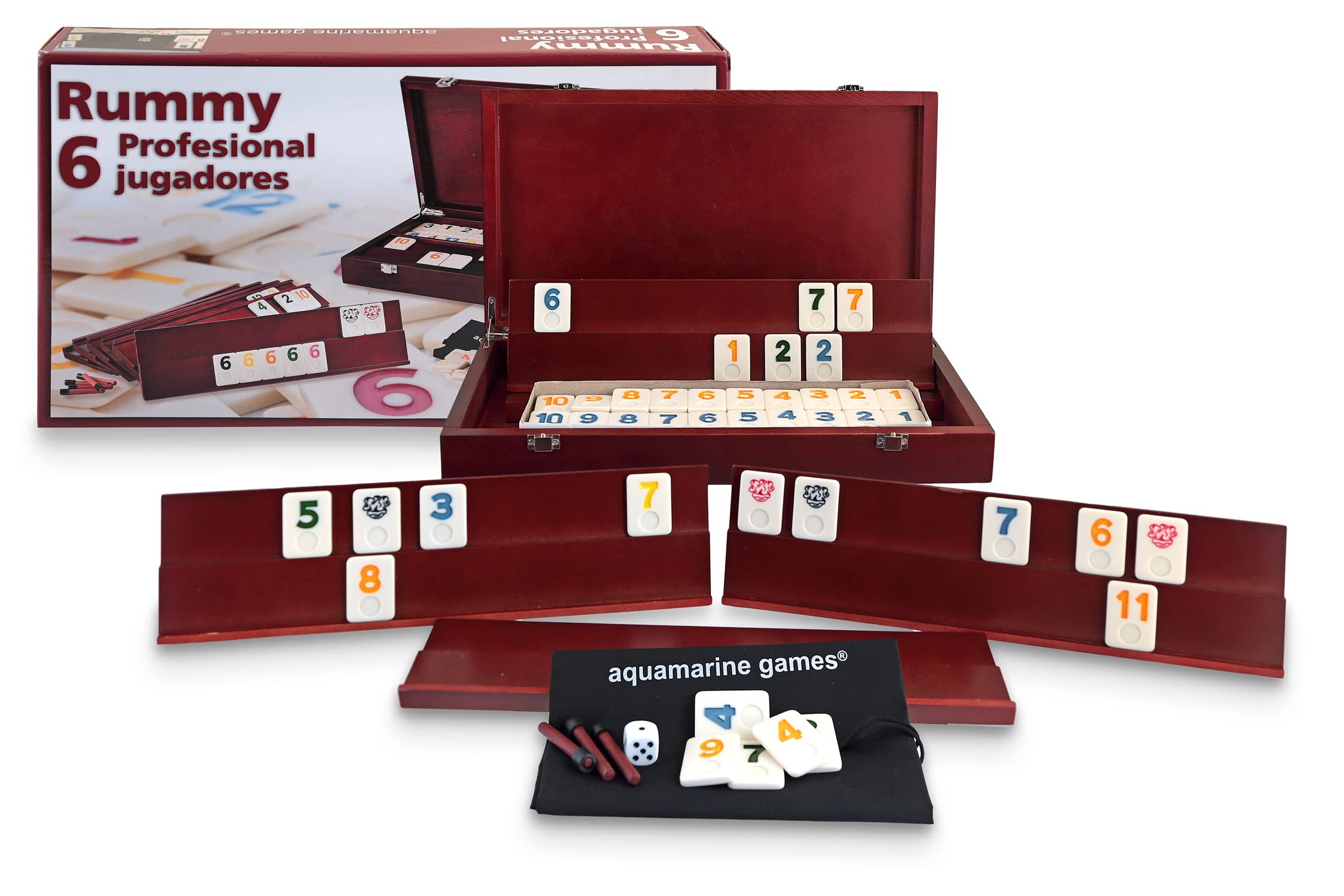Aquamarine Games Professional Rummy, 6 Players (Compudid cp009), Spanish Version