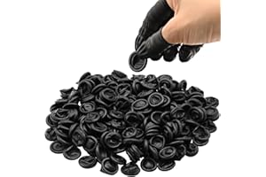 WEELIKMA Finger Cots 100g Latex Finger Protectors Disposable Finger Gloves Finger Condom for Cleaning, Semiconductor, Crafting, Painting, Beauty Industrial Apply. (Approx.220 PCS M)