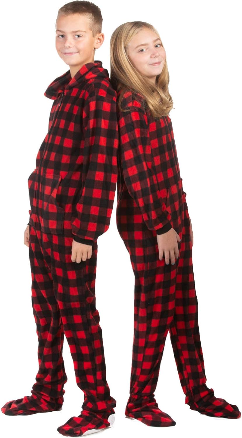 girls buffalo plaid pajamas