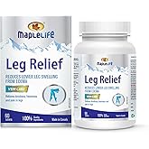 MapleLife Nutrition® – Leg Relief 360 mg– Vein Care - Reduces Swelling – Relieves Tiredness, Heavy Legs, Leg Pain – Enhance B