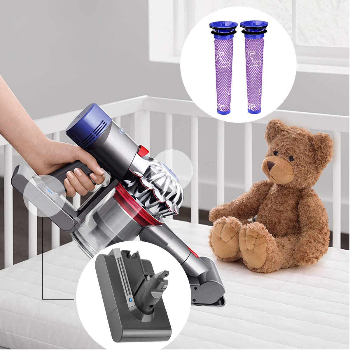 Dyson Battery Replacement Upgraded 3500mah 21 6v Dyson Battery