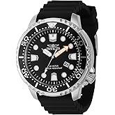 Invicta Pro Diver Men 48mm Stainless Steel Silver Black dial PC32 Quartz