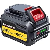 DTK DCB609 9.0Ah Battery Replacement for Dewalt 20V / 60V Battery, DCB609 DCB606 DCB612 20V 60V Battery Replacement
