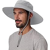 Home Prefer UPF50+ Mens Sun Hat Wide Brim Fishing Hat Foldable Large Brim UV Protection Sun Hat for Men Women Beach Gardening
