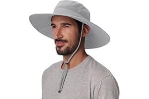 Home Prefer UPF50+ Mens Sun Hat Wide Brim Fishing Hat Foldable Large Brim UV Protection Sun Hat for Men Women Beach Gardening
