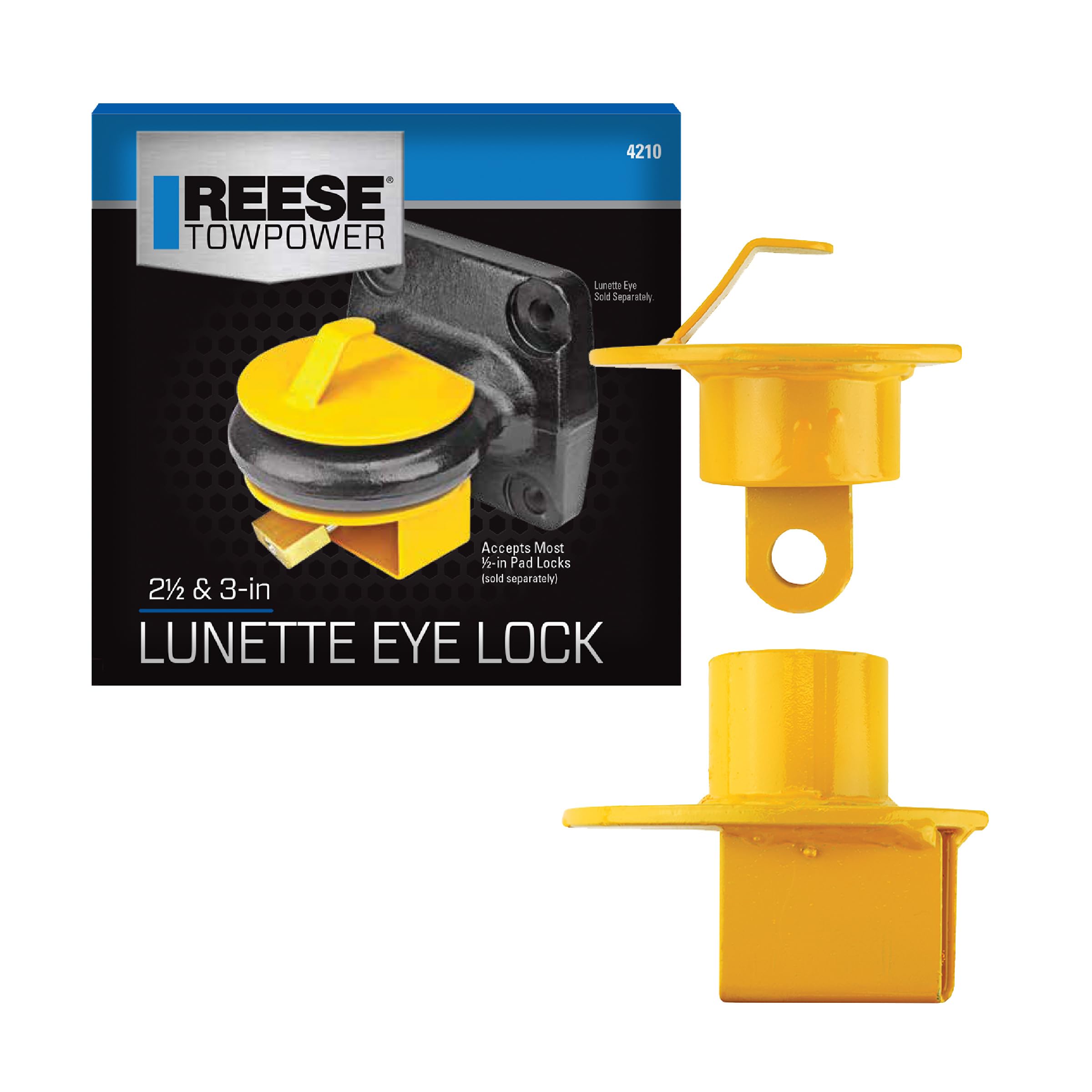 Photo 1 of ***MISSING PARTS***
Reese Towpower 4210 Lunette Eye Lock, 2-1/2 Inch Diameter to 3 Inch Diameter Rings, Accepts Most 1/2 Inch Pad Locks, Rust Resistant