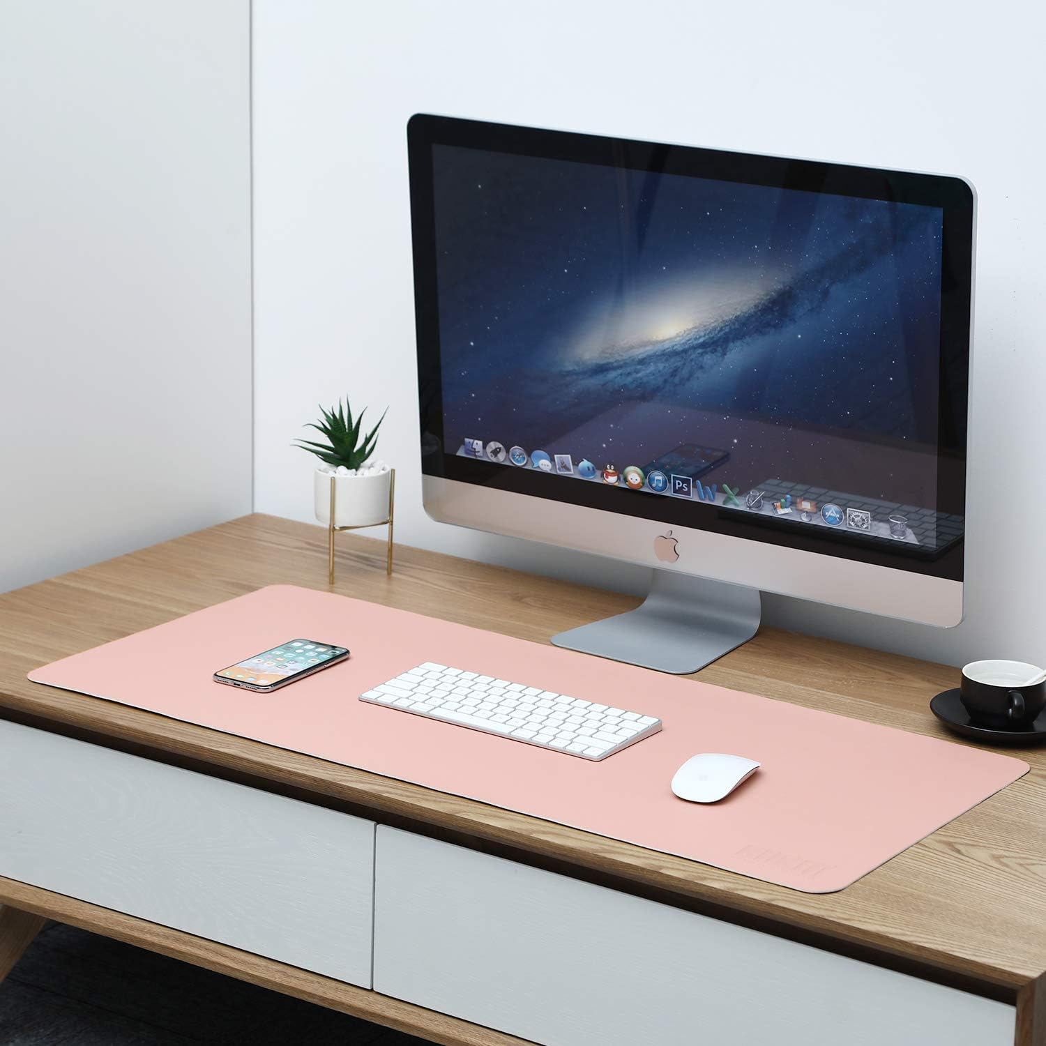 Amazon Com Bubm Office Desk Mat Leather Desk Pad Blotters Gaming