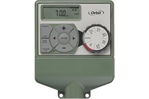 Orbit 57596 Easy Dial 6-Station Indoor Sprinkler Controller, Green