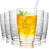Zioffiel 6 Pcs Plastic Drinking Tumblers Set of 18 oz, Acrylic Drinking Glasses with Straw&PP Brush, BPA-Free, Stackable Water Cups, Clear Cups for Juice, Wine (18 oz-6 pcs)