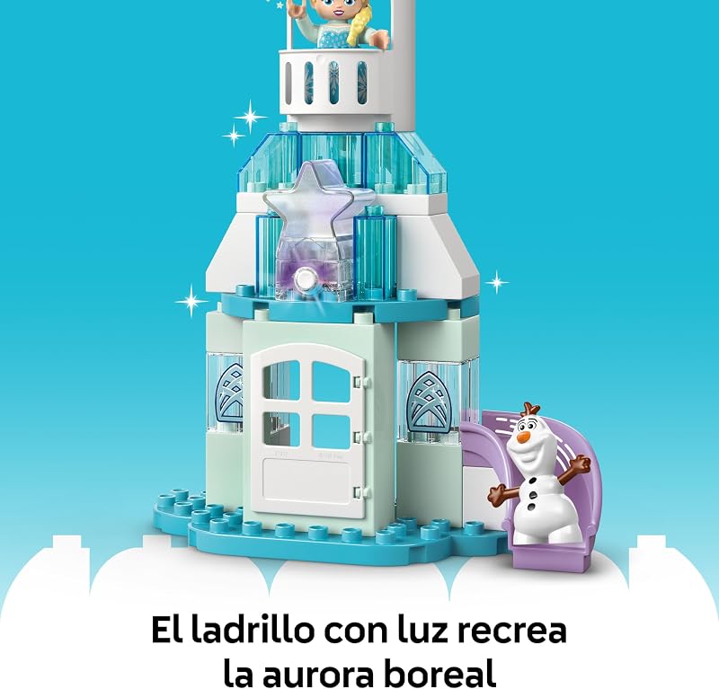 Duplo | Disney Frozen: Fiesta en el Castillo de Anna y Elsa - Juguete Educativo con 5 Figuras Inc. Olaf y Sven - Ladrillo con Luz - Regalo para Niñas y Niños de 2+ Años 10455 — foto 5 de 8