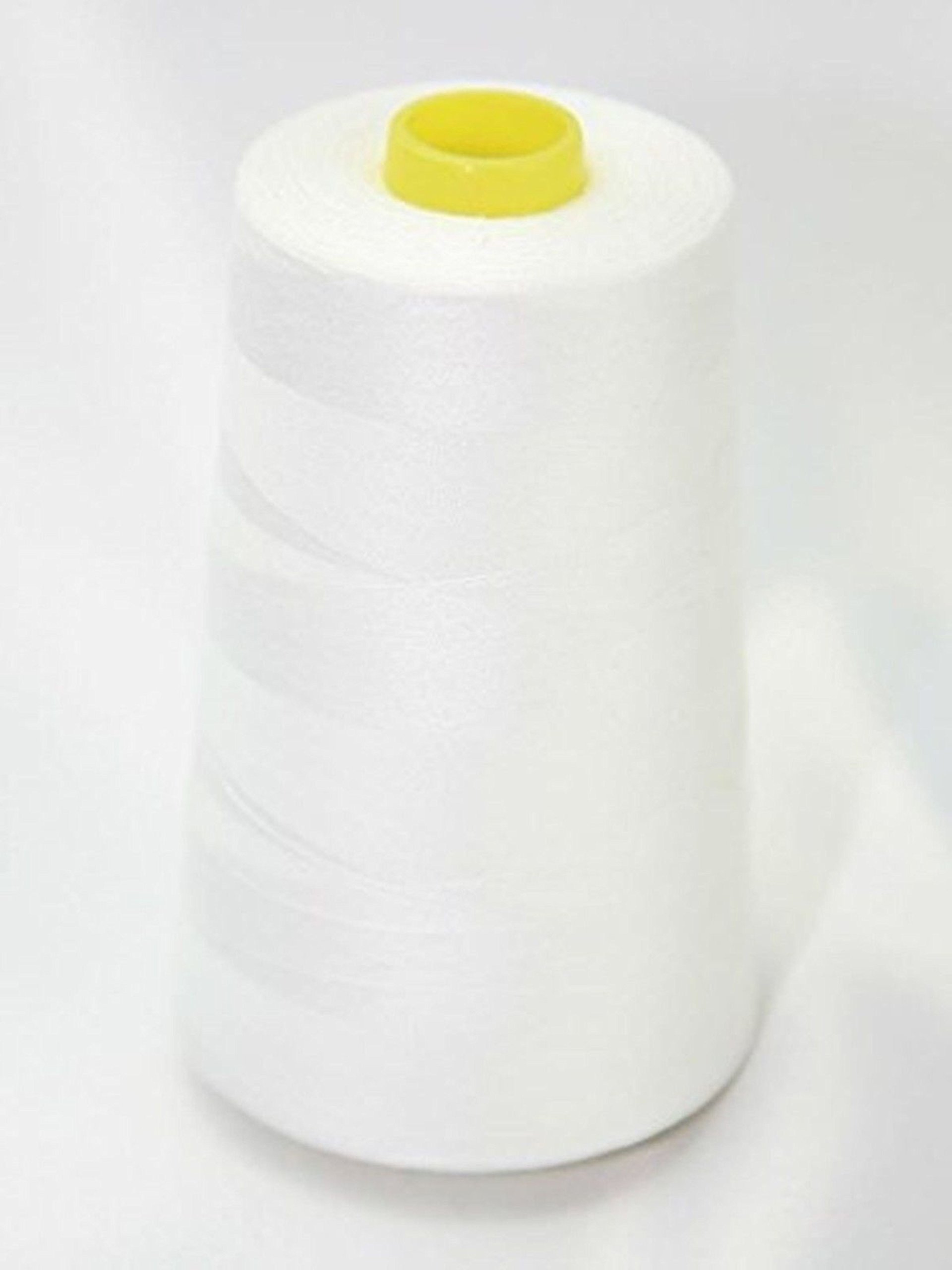 Polyester All Purpose Polyester Sewing Thread 40S/2 4 x 5000 Meters (5468 Yard) Cones (Off White) 4 Large Cones for Sewing, Quilting, Piecing, Stitch, Serger and Overlock