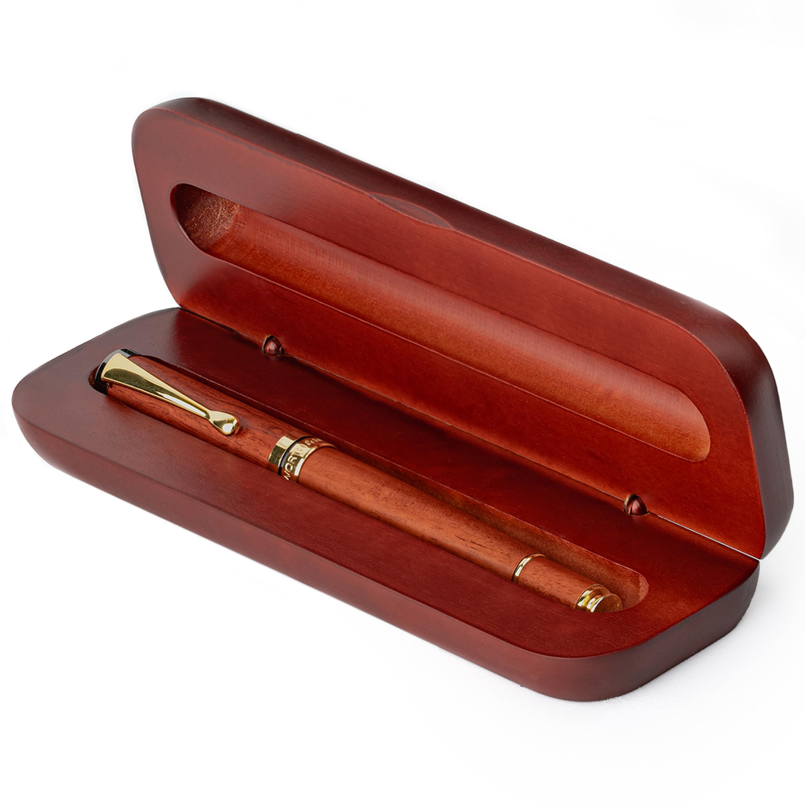Wordsworth and Black Rollerball Pen-Stunning Luxury Pen Bamboo Rosewood Gold Finish, Refillable, Best Roller Ball Gift Set Pen for Men & Women, Ink Refill, Point Office Pens for Writing