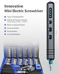 Mini Electric Screwdriver Set 140-IN-1: UnaMela
