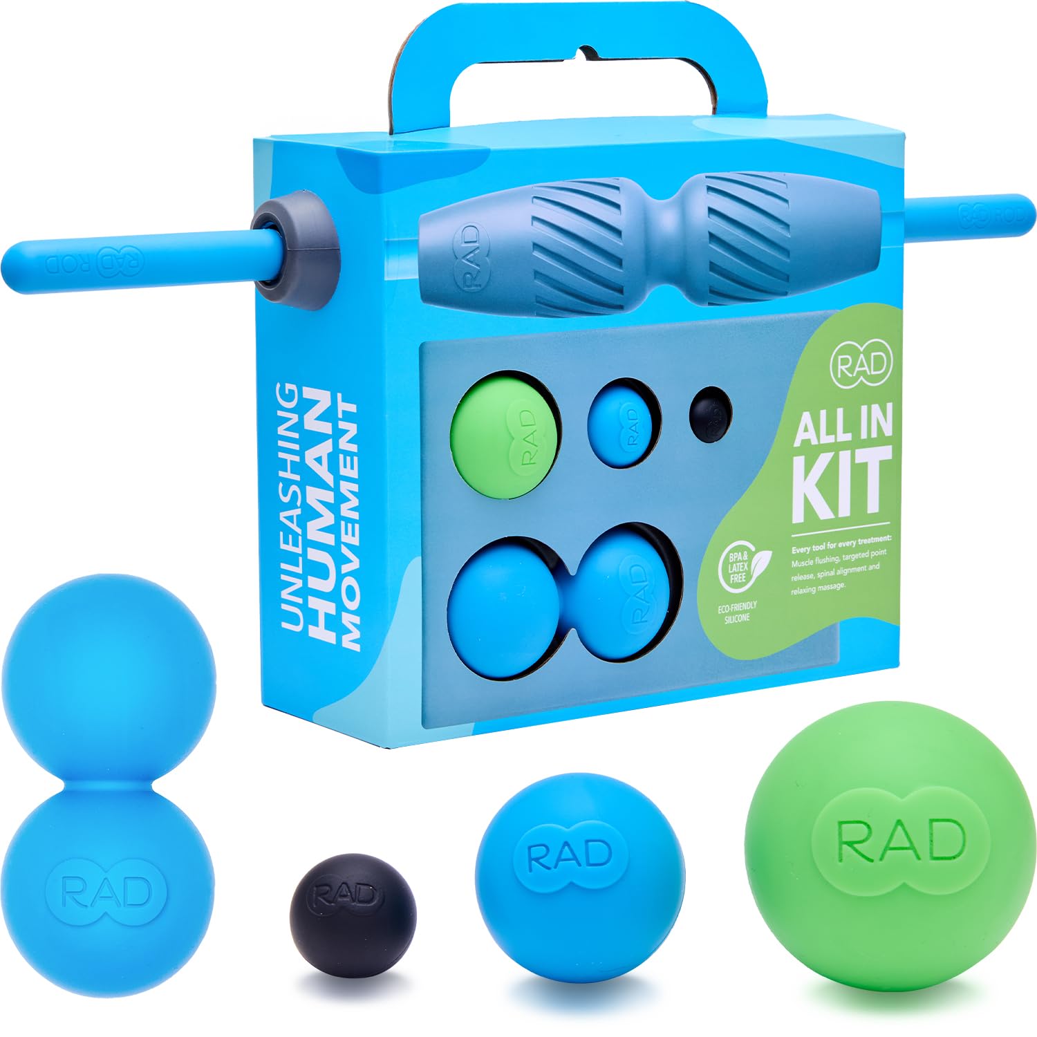 RAD All in Kit I Myofascial Release Tools I Multiple Densities I Self Massage Mobility and Recovery