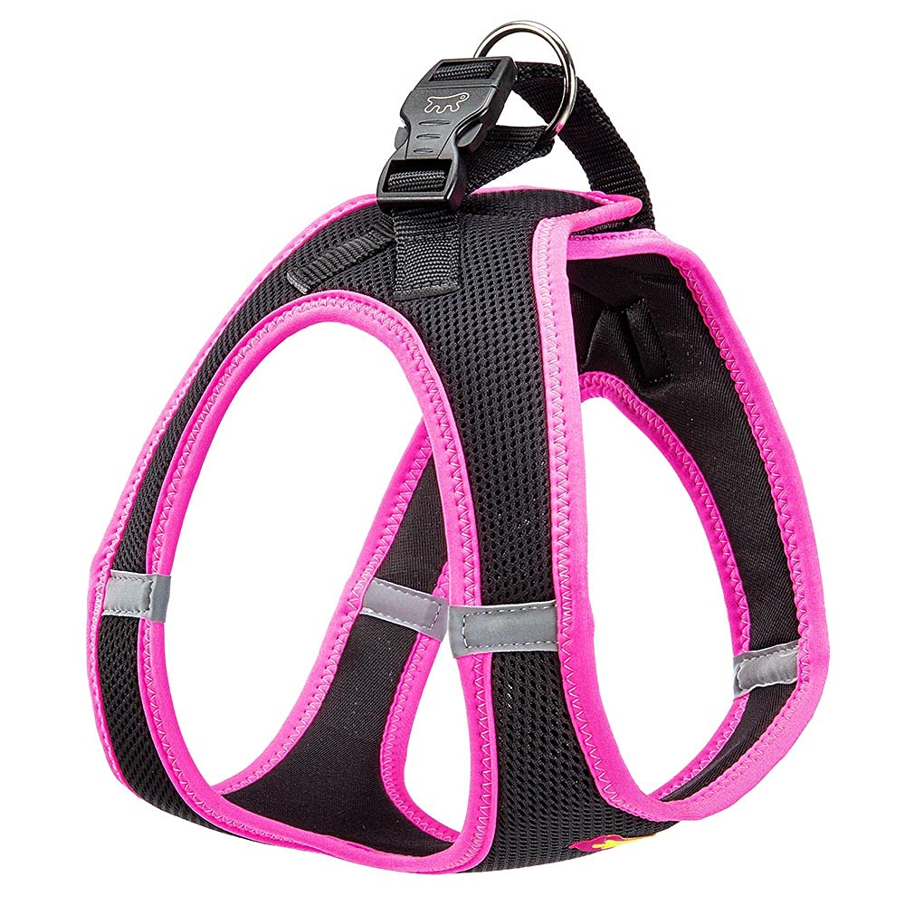 Ferplast Dog Harness Large Size KAORI L, Breathable Dog Harness, Padded and Adjustable, Easy to Wear, Reflective Edges, Chest 48-54 cm. Rose