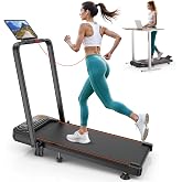 Walking Pad with 10% Incline, Upgrade 3.5HP Low Noise Treadmill with Handle Bar, Rayspace Portable Under Desk Treadmills for Home/Office, 350lbs Capacity, Remote Control &amp; Transparent LED Display