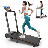 Walking Pad with 10% Incline, Upgrade 3.5HP Low Noise Treadmill with Handle Bar, Rayspace Portable Under Desk Treadmills for Home/Office, 350lbs Capacity, Remote Control & Transparent LED Display
