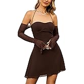 Parthea Women’s Sexy Dress Sequin Sparkly Glitter Dress Off Shoulder Long Sleeve Party Club Going Out Mini Dresses