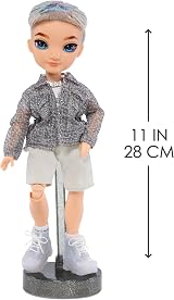 Rainbow High Aidan Russell Purple Boy Doll with Outfit & 10+ Accessories view 3