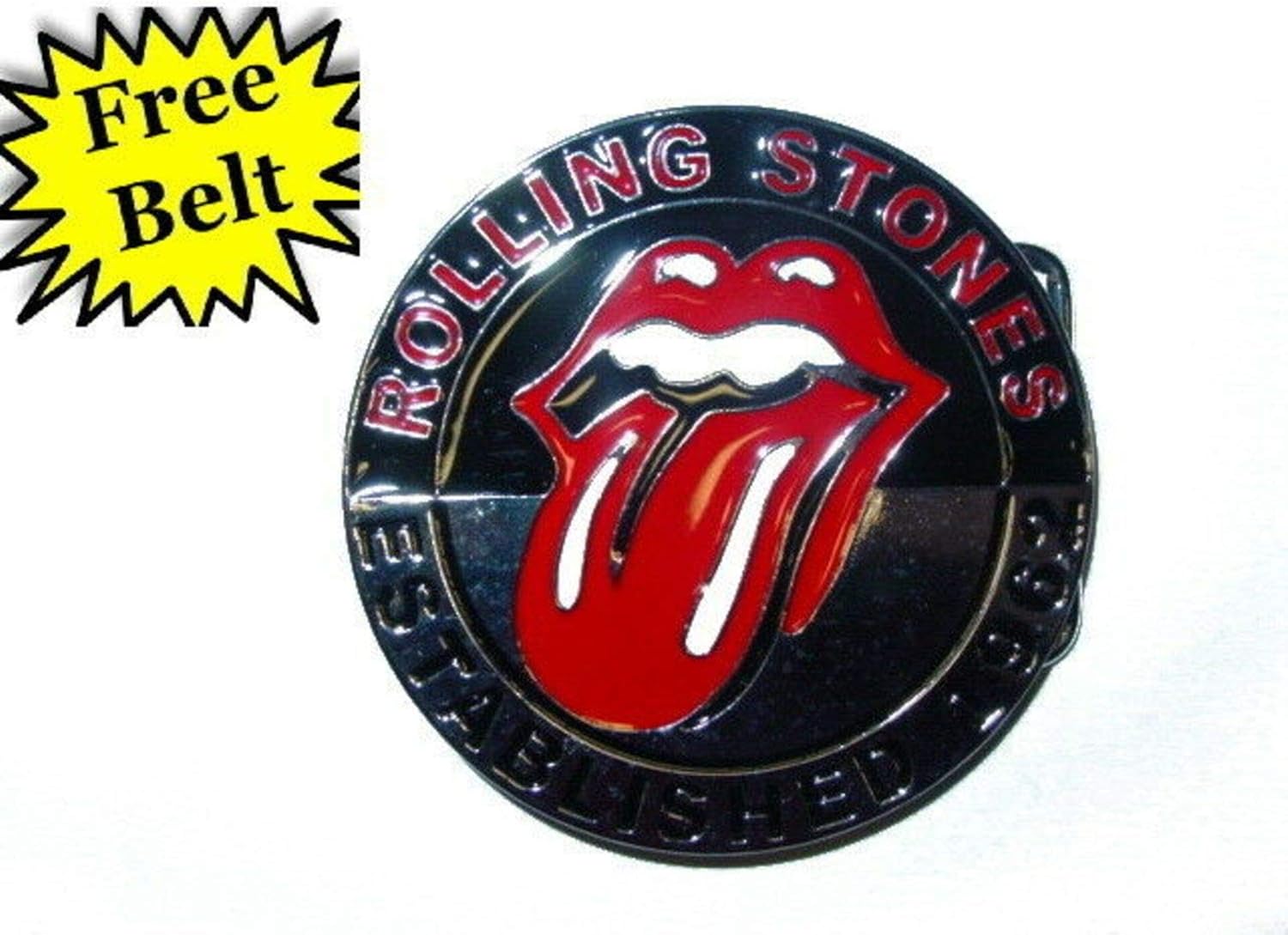 rolling stones belt buckle