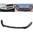 MotorFansClub 3pcs Front Bumper Lip Splitter Fit for Ford Fusion Mondeo 2017 2018 2019 Trim Protection Splitter Spoiler, Glossy Black