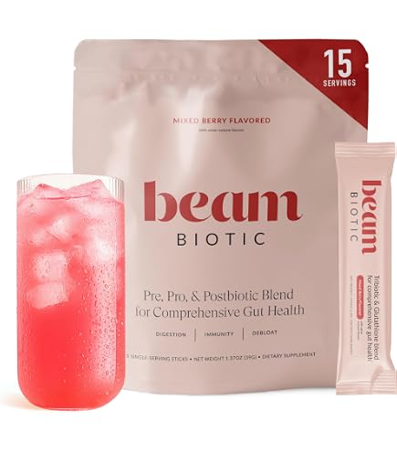 glutathione and gut health BEAM Biotic Probiotics for Women – & Digestive Health Powder with Pre, Pro & Postbiotics + Glutathione, Daily Probiotic Drink for Bloating Relief & Gut Balance, 15 Servings, Mixed ARA-290 Peptide Factory Supplier Core Size:90 Tablets - 1 Bottle