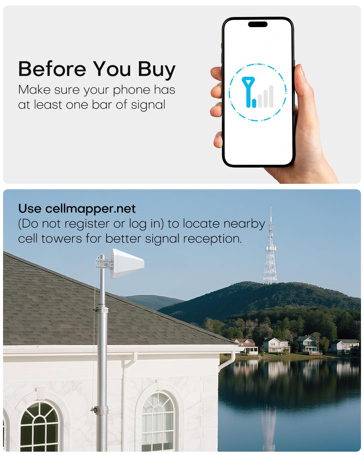 Cell Phone Booster for Home Office | Boosts 5G & 4G LTE | Cell Phone Signal Booster for All U.S. Carriers-Verizon, AT&T, T-Mobile & More | for Band 12/17,13,5,25/2,4 | HD Display | App | FCC Approved