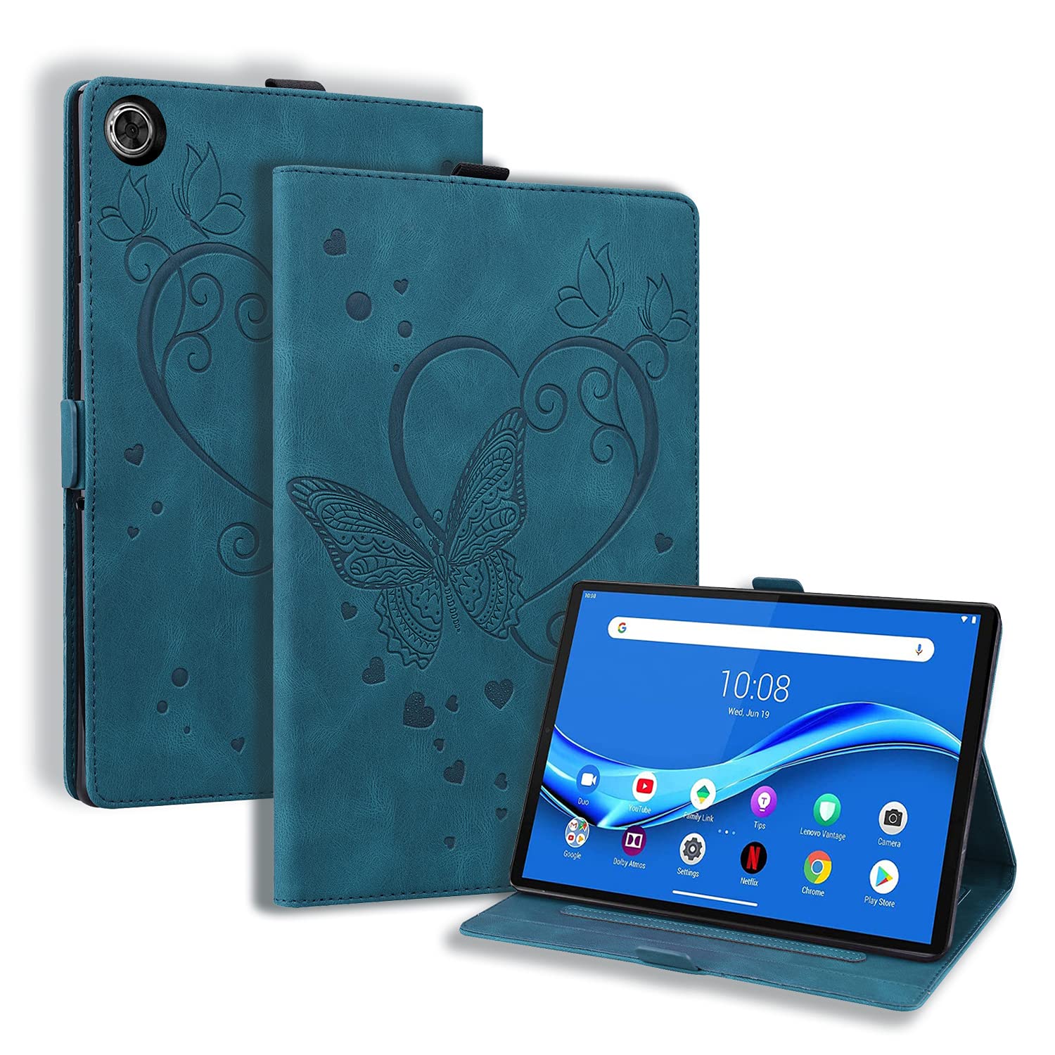 Auslbin Case for Lenovo Tab M10 FHD Plus 10.3 Inch,Leather Stand Protective Cover with Auto Wake/Sleep Feature for Lenovo Tab M10 FHD Plus 2020 TB-X606F/TB-X606X,Blue